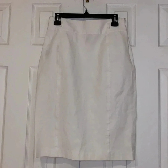 Lauren Ralph Lauren Ivory high waisted Midi skirt Sz 6 - Picture 8 of 11